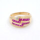 Anillo En Oro 18K, Rubies Y Brillantes Anillo En Oro 18K, Rubies Y Brillantes