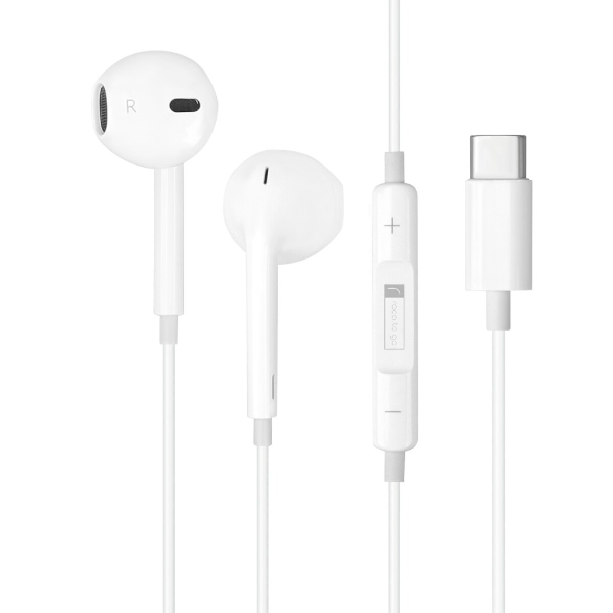 Auriculares Stereo Roca To Go Tipo C Universo Binario - BLANCO 