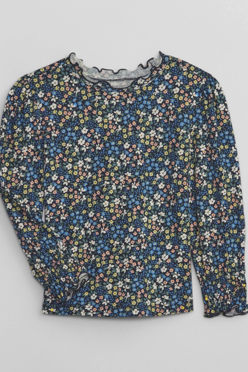 Remera Punto Smock En Puños Toddler Niña Multi Floral