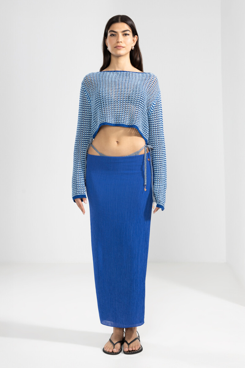 CROP SWEATER Blue