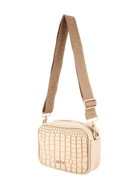 Bandolera Croco Taupe
