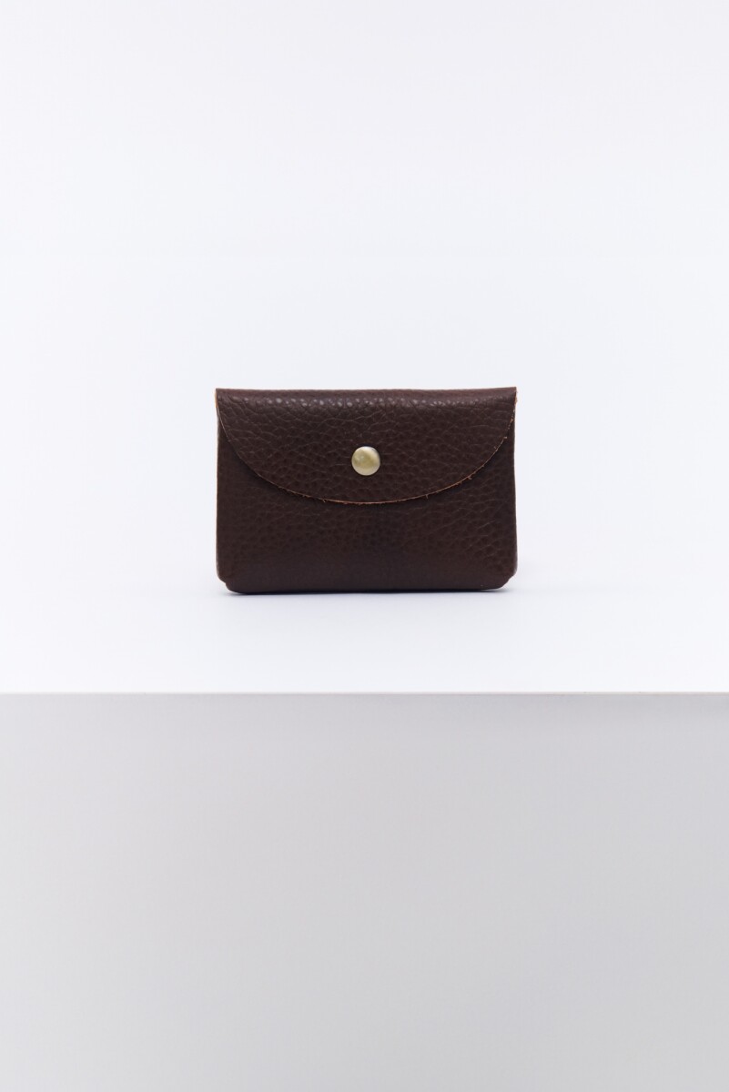 MONEDERO CUERO - CHOCOLATE 