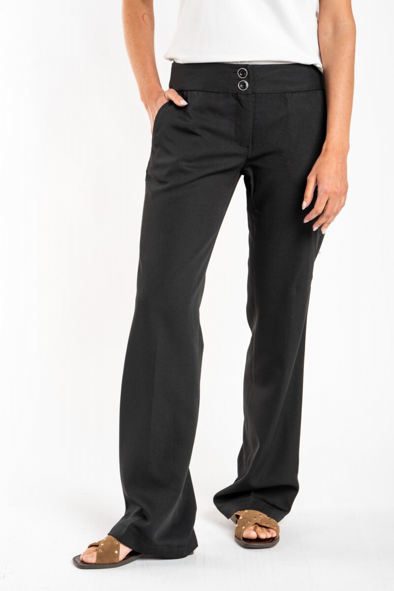 Pantalón Bengalina Recto Línea E.*- - Negro 