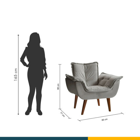 SILLON Butaca EROS Poltrona con asiento y espaldar de espuma revestido en terciopelo - Jolie Prata SILLON Butaca EROS Poltrona con asiento y espaldar de espuma revestido en terciopelo - Jolie Prata