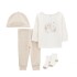 Conjunto Carters 4 piezas Gorro Medias RN Ranita Beige