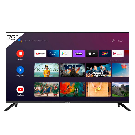 Smart Tv Aiwa 75'' Led 4k 60hz Isdbt Android Comando De Voz Smart Tv Aiwa 75'' Led 4k 60hz Isdbt Android Comando De Voz