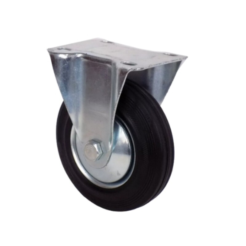 4 Ruedas De Goma Fijas 75mm Con Base Para Carro. 4 Ruedas De Goma Fijas 75mm Con Base Para Carro.
