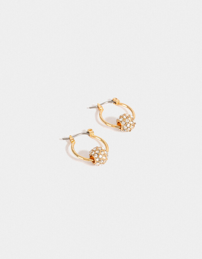 Aros Argollas Con strass Argollas Con Strass - Dorado