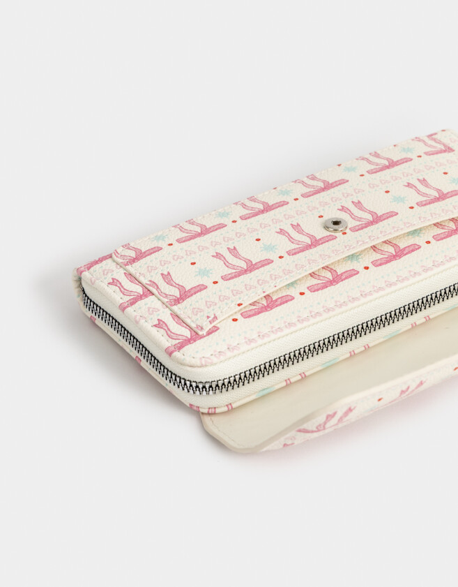 Ficheros Estampados Billetera Fichero Estampada - Blanco Crudo