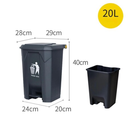 Contenedor de Basura Plástico con Pedal 20L Contenedor de Basura Plástico con Pedal 20L