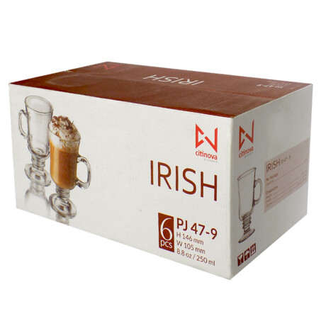 Jarra Para Cafe Vaso Capuccino Caja 6 unidades Citinova Transparente