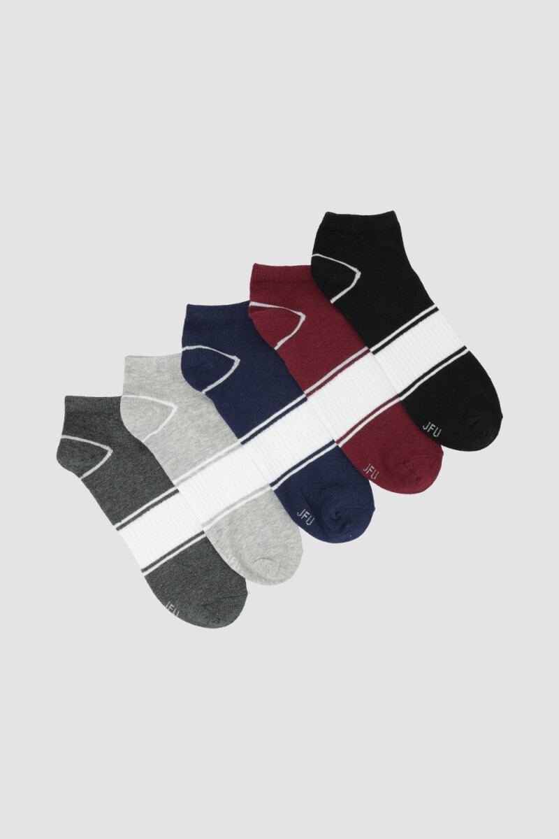 Pack x5 medias cortas deportivas combianadas - Variante 40 
