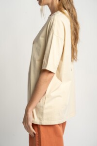 Remera Algodon Lavado Print Mer Arena