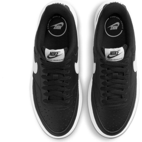 Championes Court Vision Alta De Mujer Negro