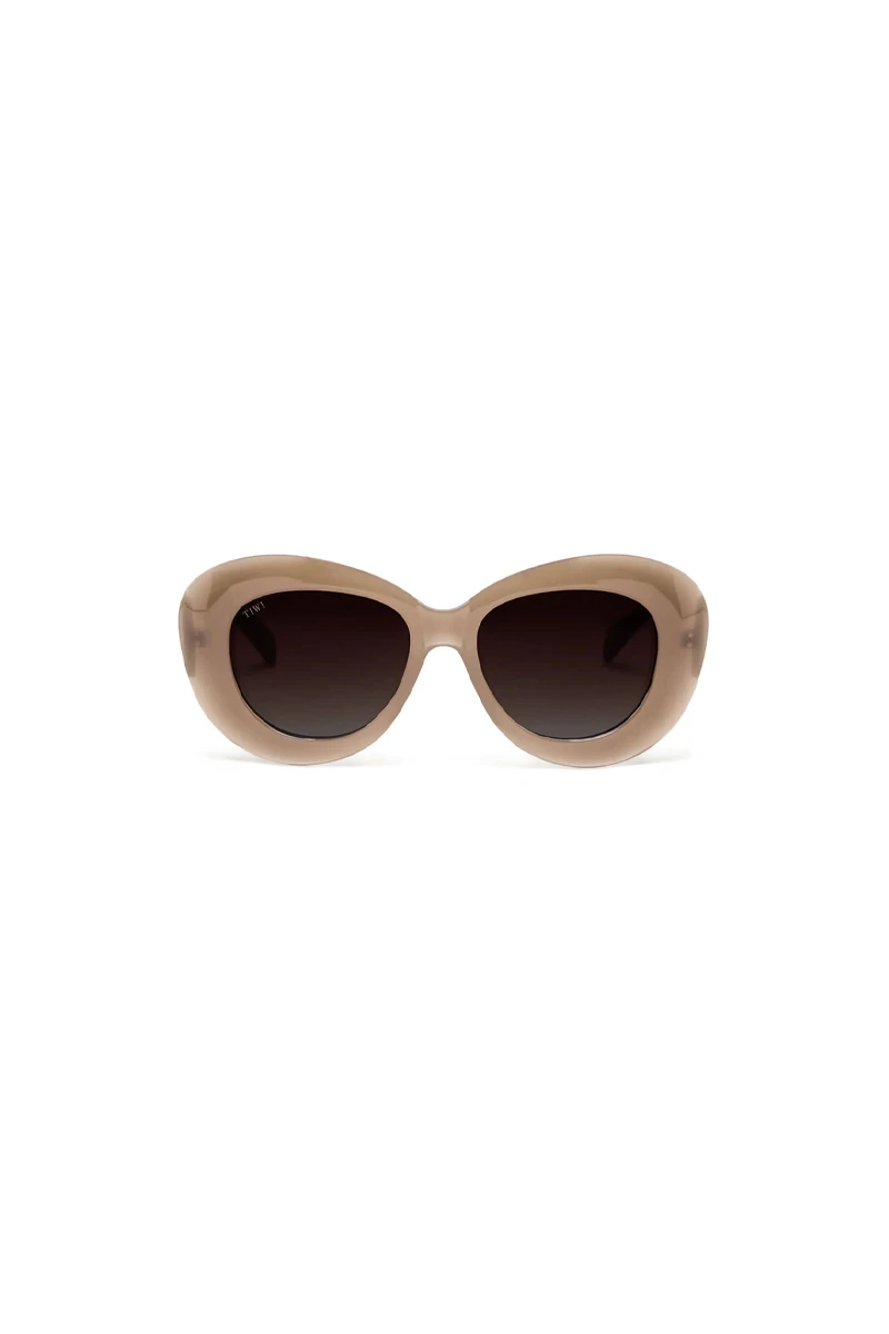 Lentes Tiwi Eden - Shiny Coconut Whit Brown Gradient Lenses 