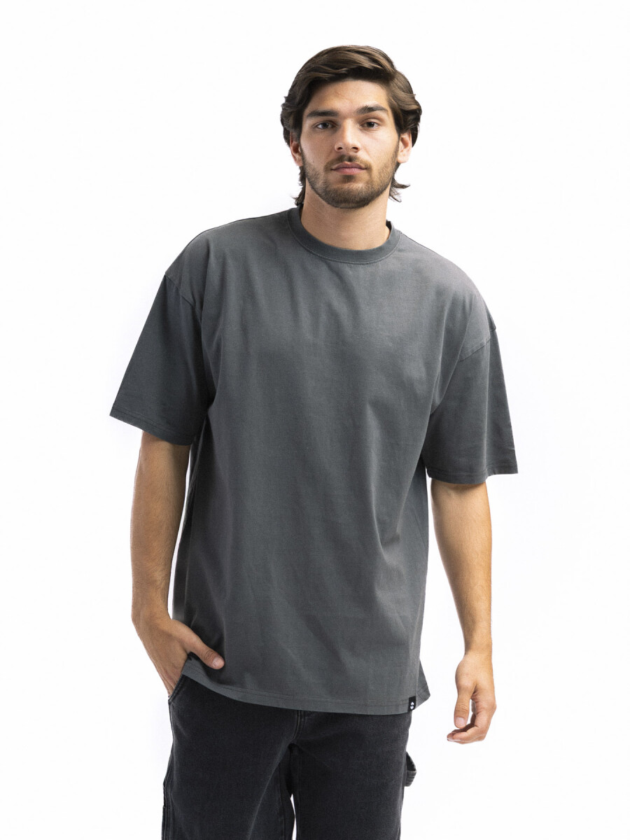 Remera Algodón Oversized Scandinavian - Gris Oscuro 