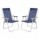 Set X2 Reposeras Sillas Altas Plegables Aluminio Total Mor Azul Marino