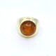 Anillo En Oro 18K Y Ambar Cabullon Anillo En Oro 18K Y Ambar Cabullon