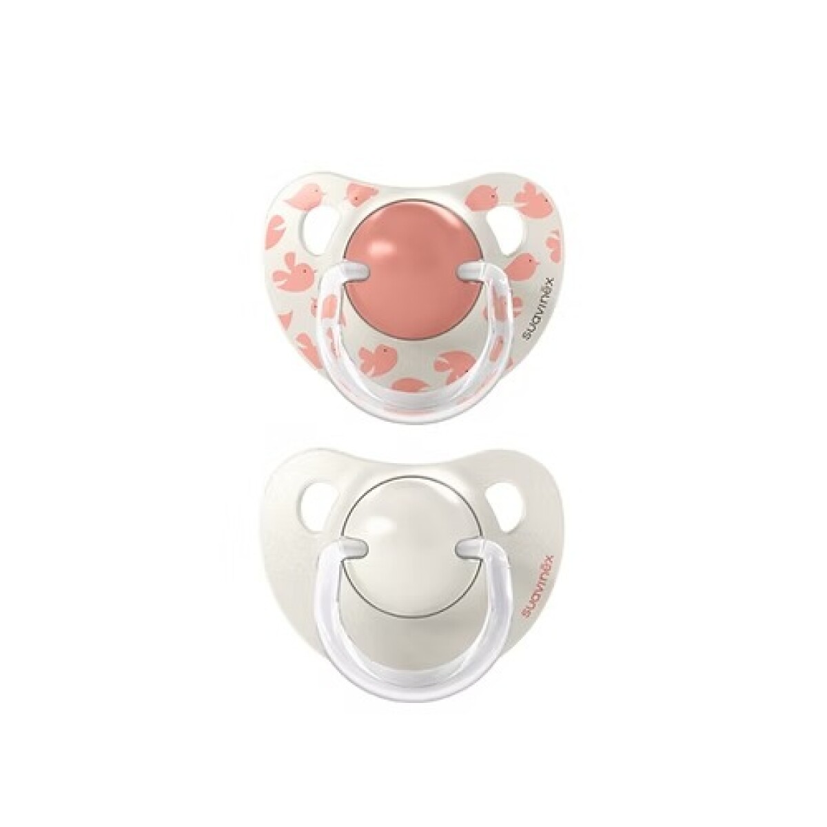 Set x2 chupete anatómico Suavinex 6 a 18M - birds rosado 