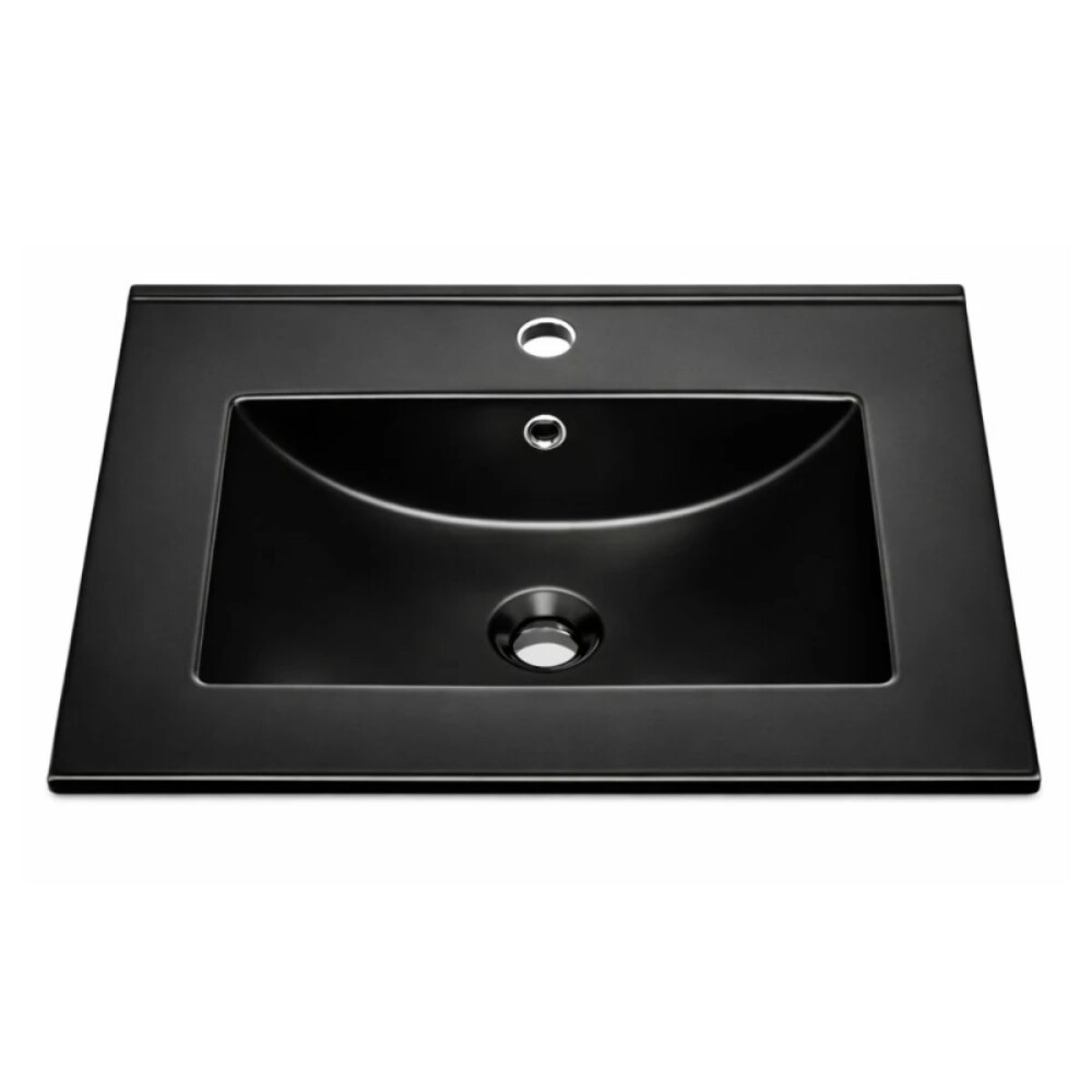 Bacha de sobreponer rectangular 60x46 cm c/mesa negro mate Dmc Bacha De Sobreponer Rectangular 60x46 Cm C/mesa Negro Mate Dmc