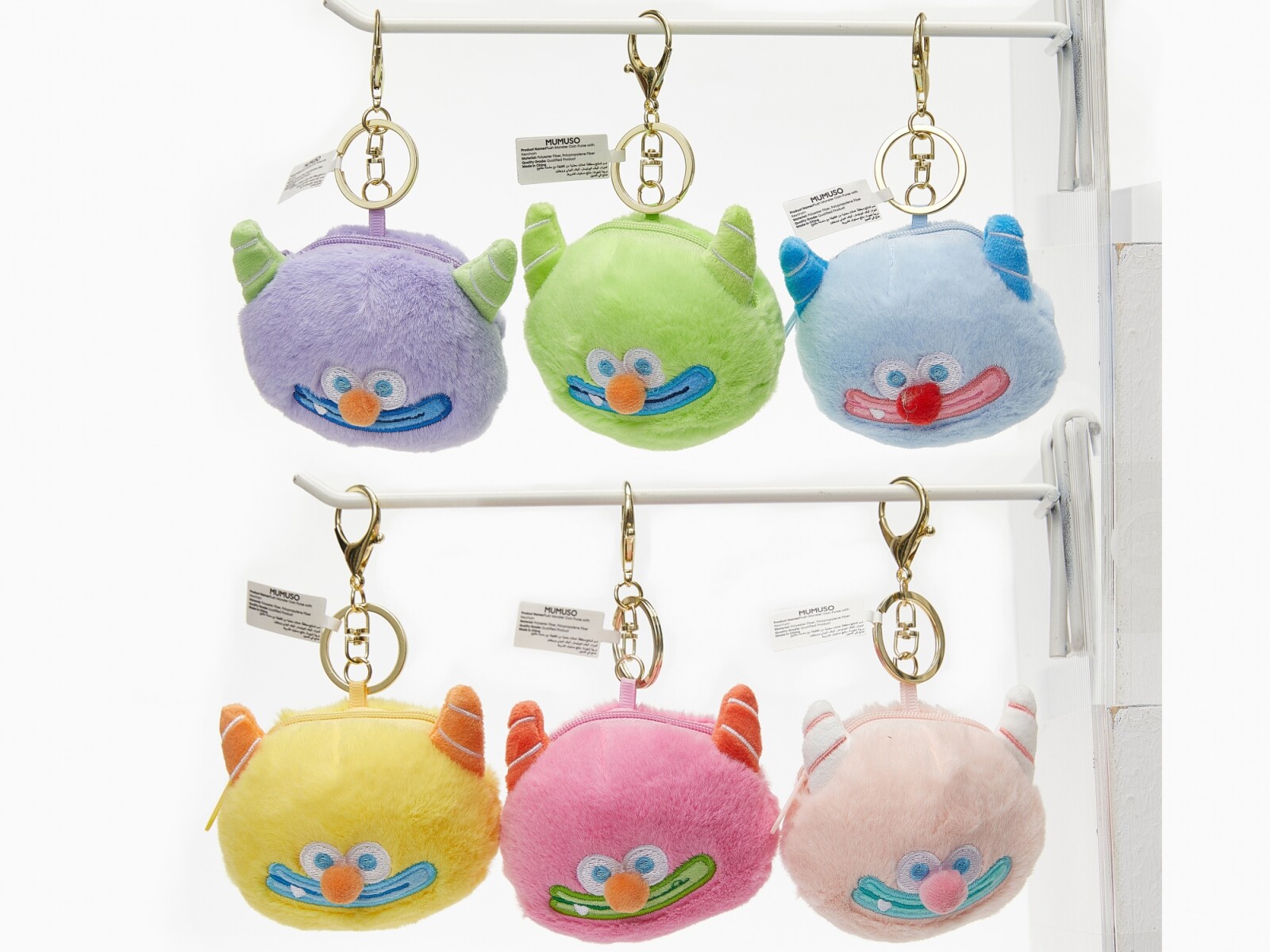 MONEDERO DE PELUCHE MONSTER CON LLAVERO 