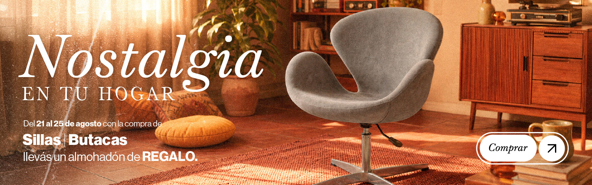 Nostalgia en tu hogar - living comedor