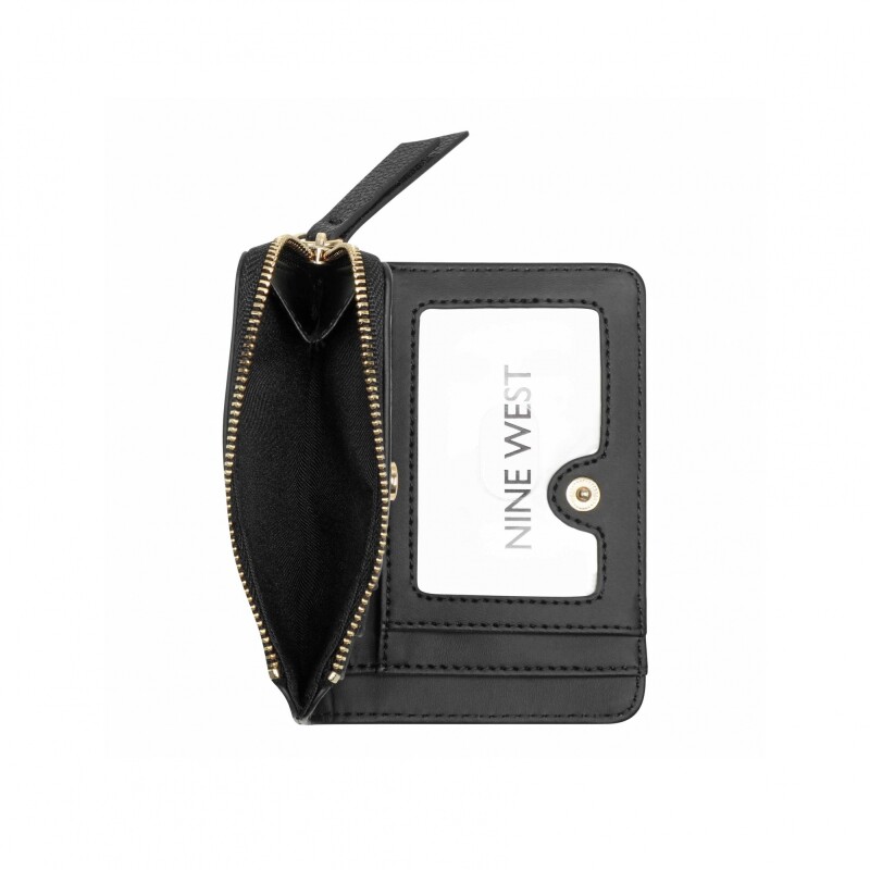 Small Leather Good Lockup 9 Slg Small Zip Around Black