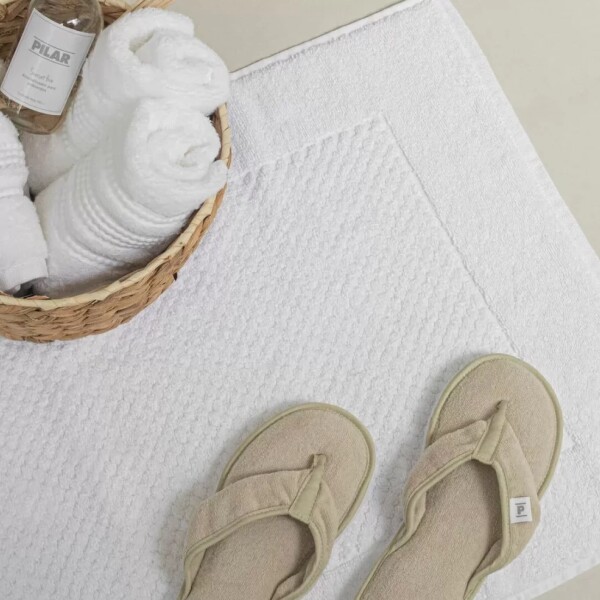 Toalla para pies hilo peinado Blanco