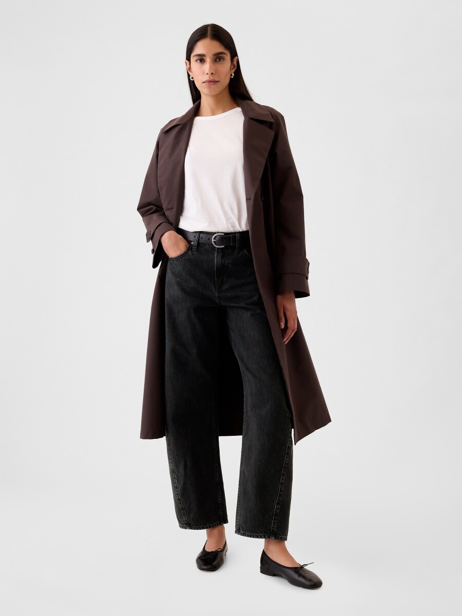 Jean Barrel Tiro Alto Mujer - Black 013 