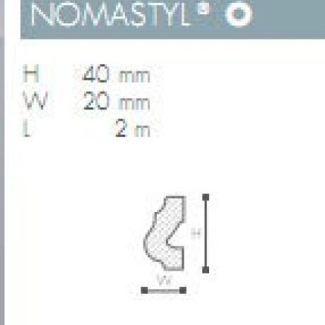 MOLDURA POLIESTIRENO NOMASTYL- O - 2 mts - N/A