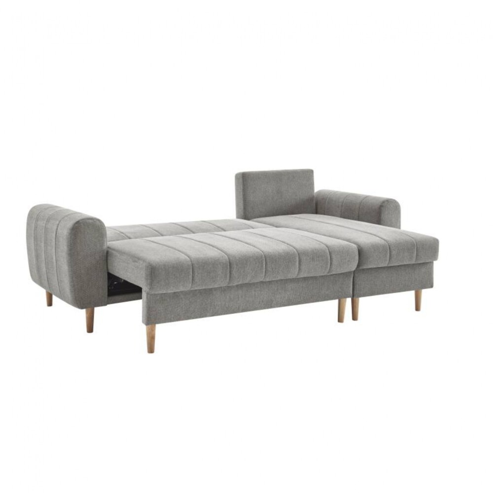 Sillón Esquinero con Baúles amplios - Amo Gris Claro