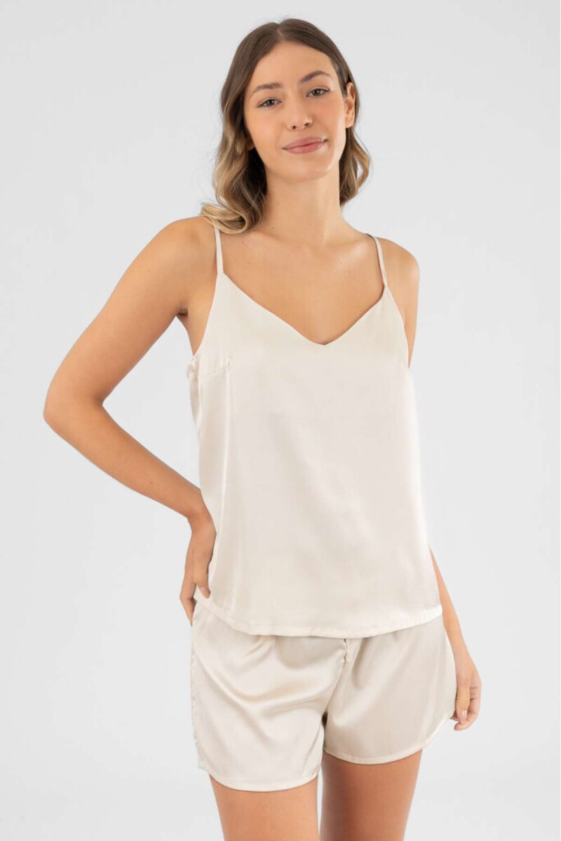 Shiny satin - Marfil 