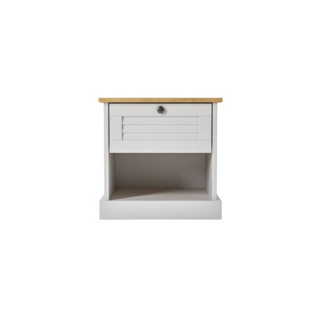 Mesa de Luz 1 Cajion Li­nea Valenciana Blanco