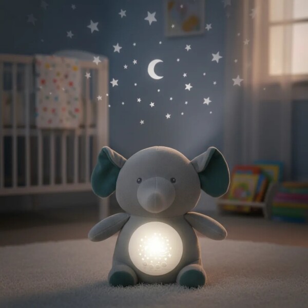 Cunero Proyección Con Luz Y Sonido Elefante