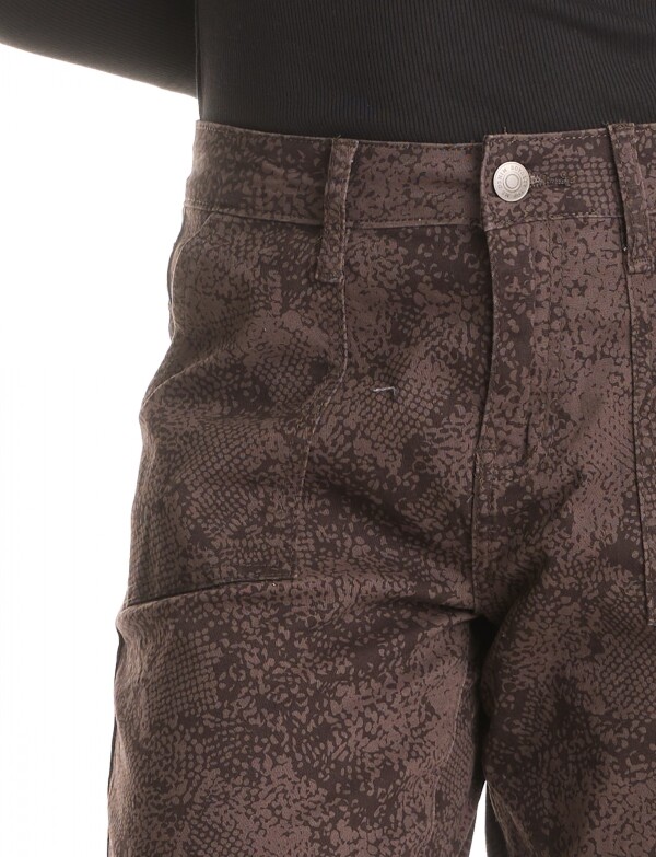 Pantalon Crop & Desflecado GRIS/MULTI