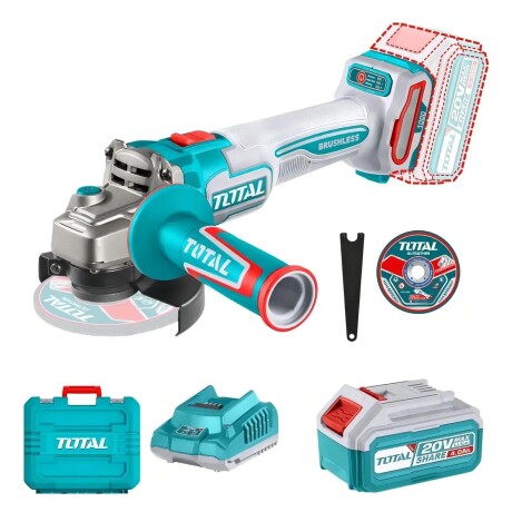 Amoladora Brushless a Batería TOTAL 20V Amoladora Brushless a Batería TOTAL 20V