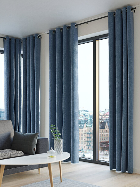 Cortina NESVATN 1x140x300 chenilla azul Cortina NESVATN 1x140x300 chenilla azul