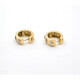 Aros En Oro 18K Combinado Y Brillantes Aros En Oro 18K Combinado Y Brillantes