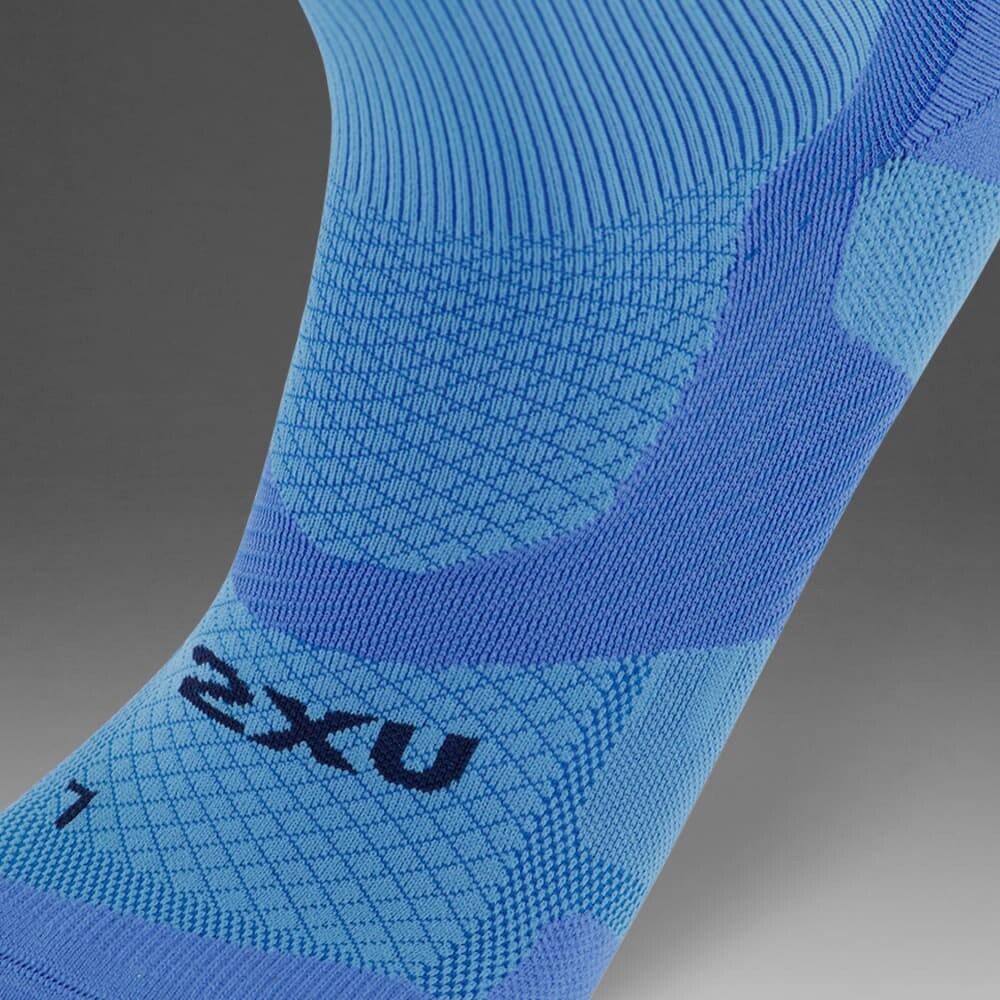 Vectr Light Cushion Crew Socks - Unisex Azure Blue/surf
