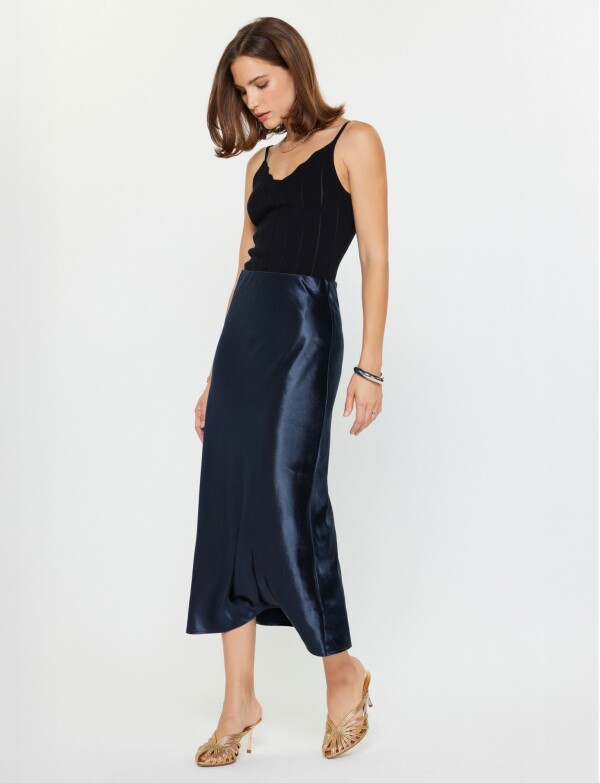 Falda Maxi Solid AZUL