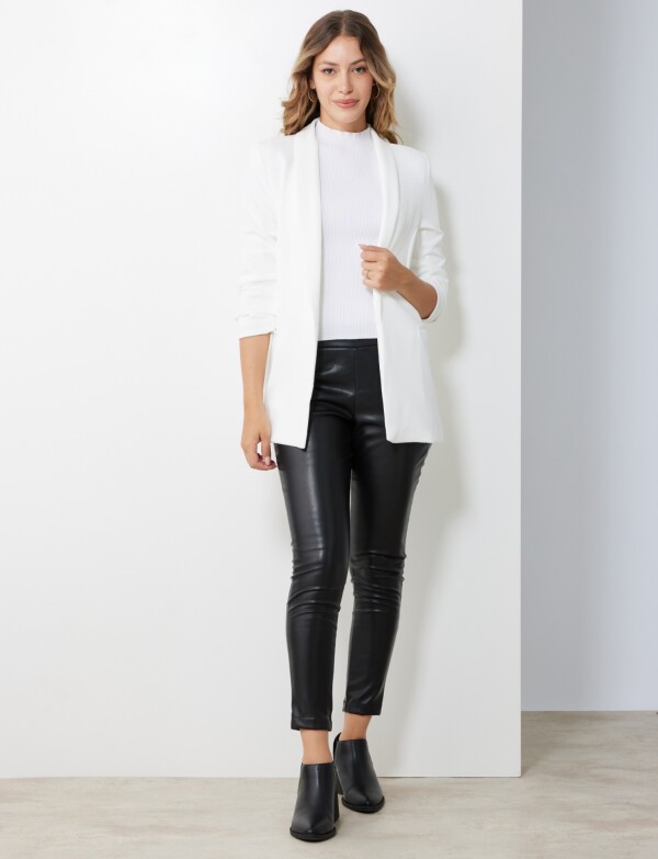 Blazer Crepe Manga Fruncida CRUDO