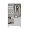 Ropero 4 Puertas 2 Cajones Nero Blanco 8432ab Ropero 4 Puertas 2 Cajones Nero Blanco 8432ab