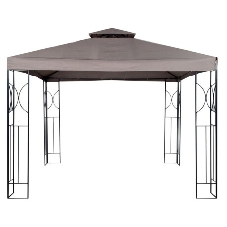 PERGOLA JUST HOME METAL 3X3M TABACO PANEL DOBLE PERGOLA JUST HOME METAL 3X3M TABACO PANEL DOBLE