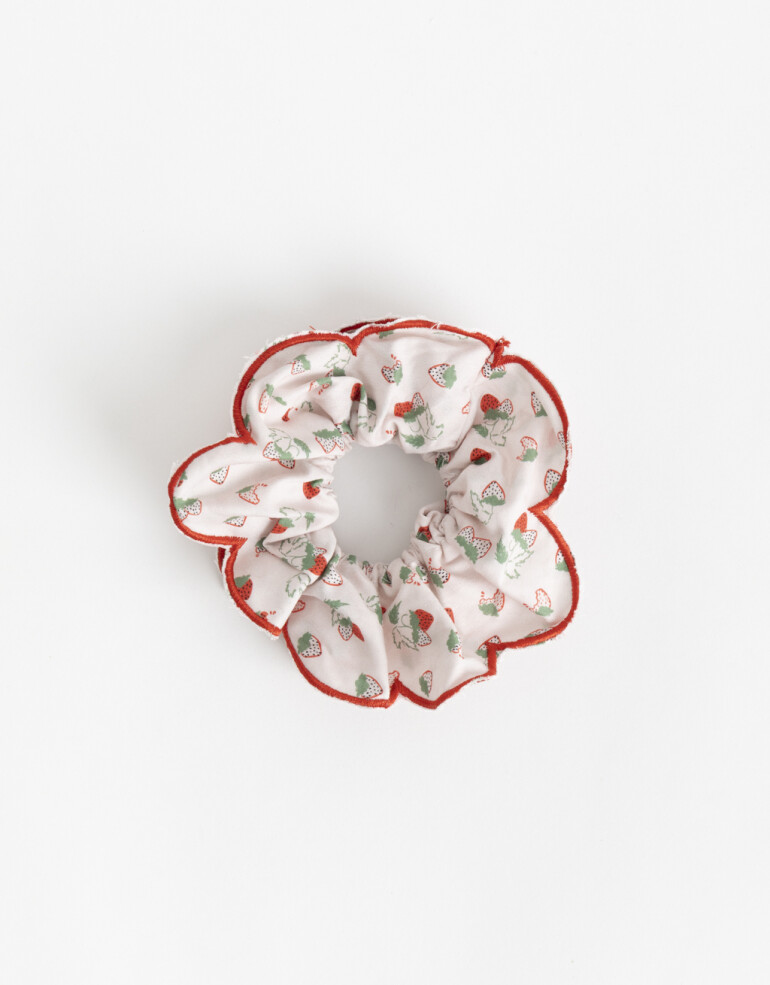 Skunzies Estampados Maxi Scrunchie Frutillas - Combinacion Multicolor