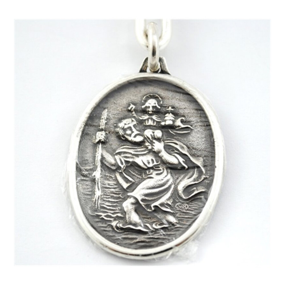 Llavero Plata 900 Con Imagen San Cristobal Llavero Plata 900 Con Imagen San Cristobal