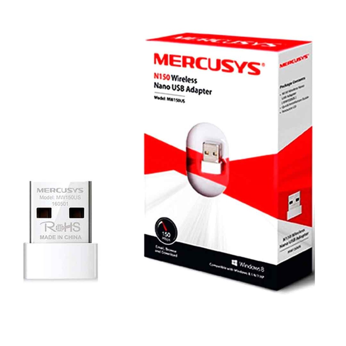 Tarjeta de red Mercusys USB Nano MW150US - 001 