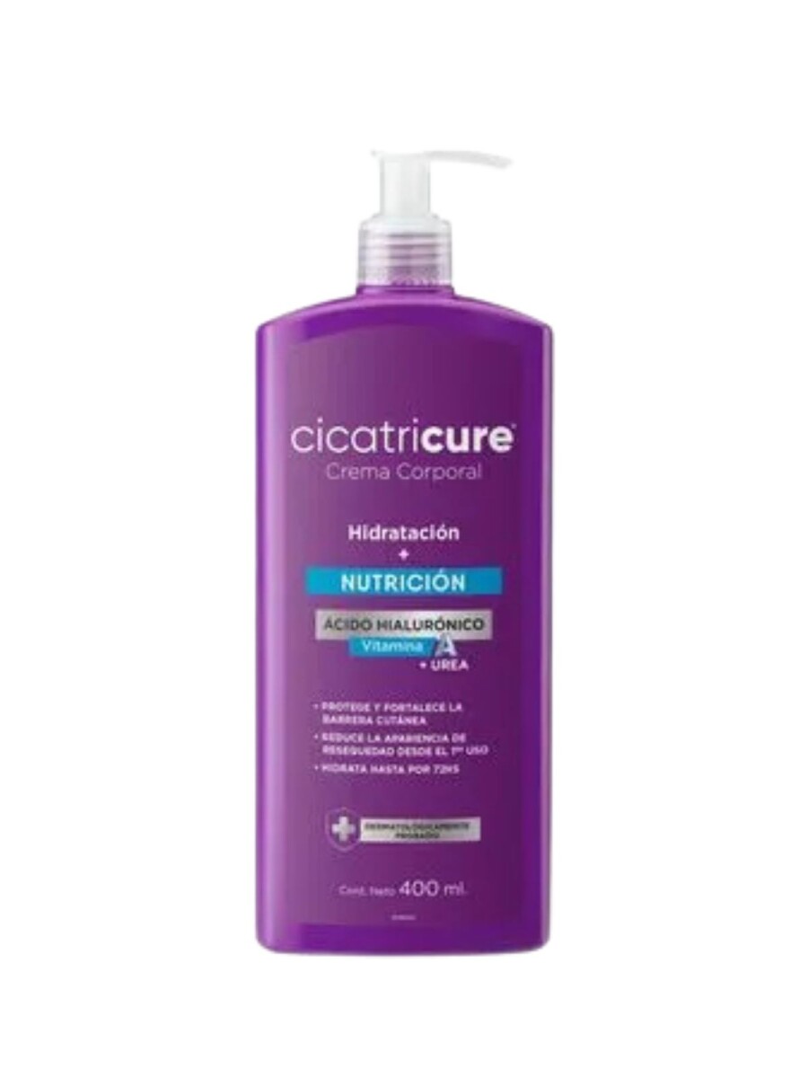 Cicatricure Crema Corporal 400ml - Ácido Hialurónico 