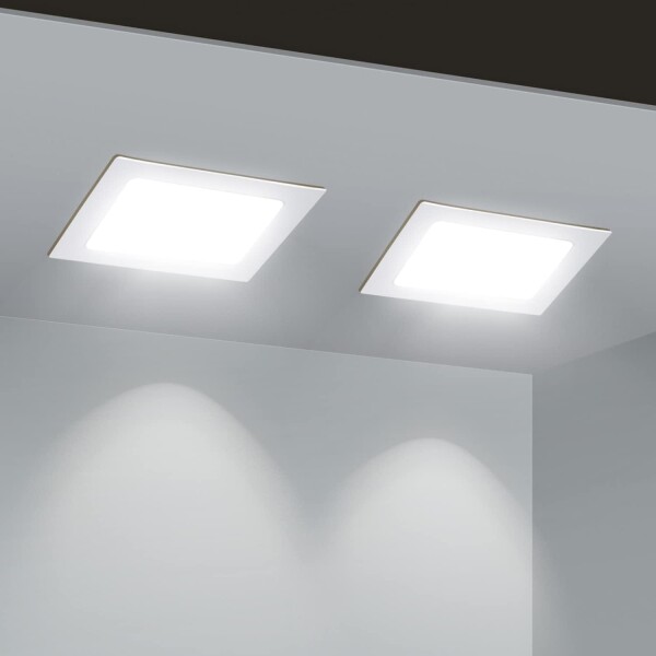 Plafon Panel 18W Luminaria Techo Cuadrado Embutir Luz Neutra Variante Color Blanco