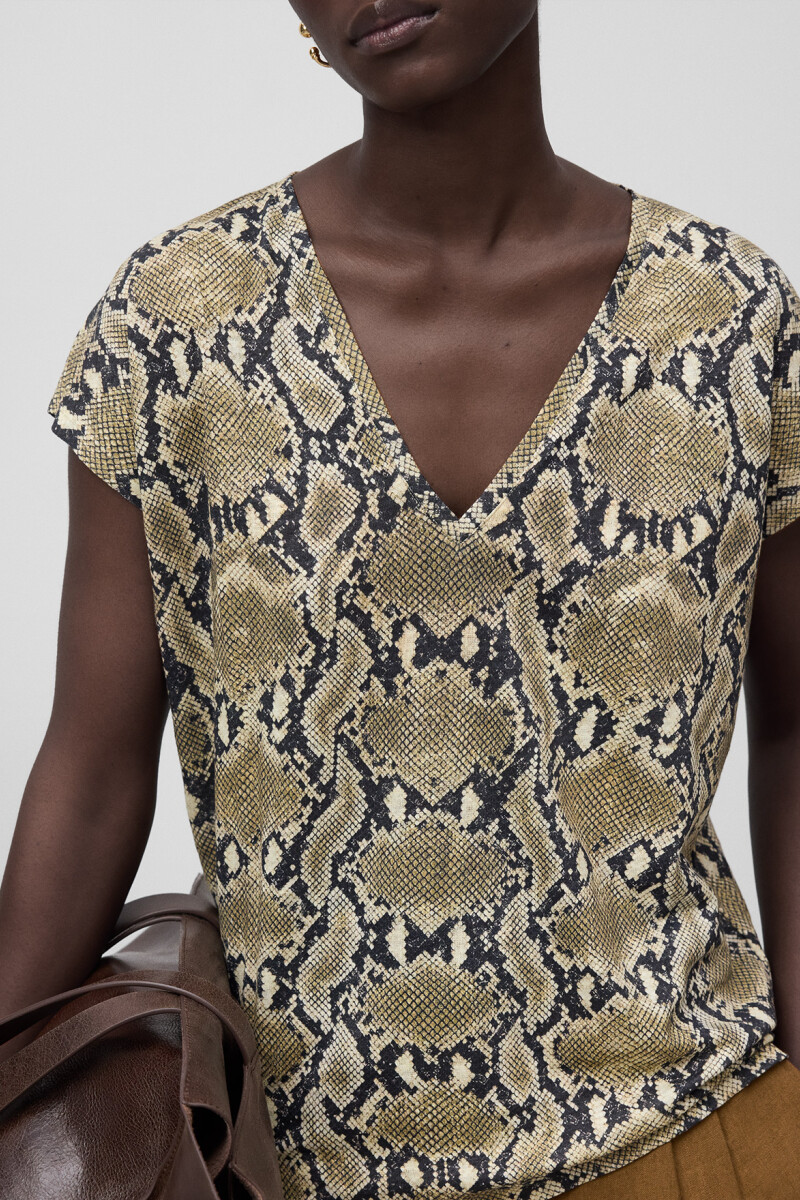 CAMISETA SERPIENTE Crudo