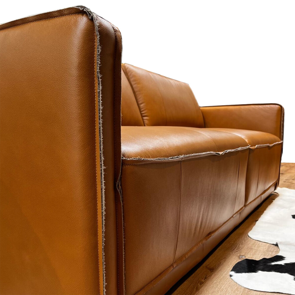 Sillon Positano - 3 Cuerpos 100% Cuero Camel